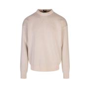 Beige Crew Neck Sweater Hugo Boss , Beige , Heren