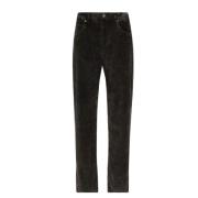 Zwarte Stretch Katoenen Straight Leg Jeans Dolce & Gabbana , Black , H...