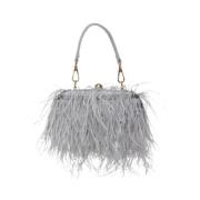 Veren Grijs Clutch Tas La Milanesa , Gray , Dames