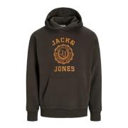 Victo Hoodie Comfort Stijl Jack & Jones , Brown , Heren