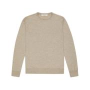 Kasjmier Crew Neck Sweater Beige Piacenza 1733 , Beige , Heren