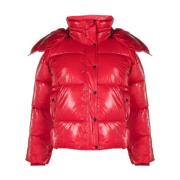 Rode Wijde Pufferjas Calvin Klein Jeans , Red , Dames