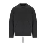 Zwarte Logo Sweatshirt met Ronde Hals Emporio Armani , Black , Heren