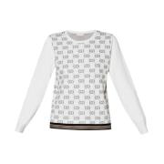 Monogram Logo T-shirt Liu Jo , White , Dames