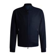 Blauwe Slim Fit Jas van Wolmix Hugo Boss , Blue , Heren