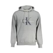 Grijze hoodie met logo Calvin Klein , Gray , Heren