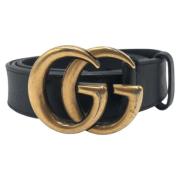 Pre-owned Leather belts Gucci Vintage , Black , Heren