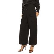 Zwarte Cargo Sweatpants met Zakken Patrizia Pepe , Black , Dames