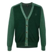 Blauwe Geborduurde Casual Vest Etro , Green , Heren