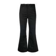 Zwarte hoge taille cropped broek Proenza Schouler , Black , Dames