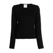 Zwarte Milano Gebreide Trui Courrèges , Black , Dames