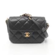 Pre-owned Leather crossbody-bags Chanel Vintage , Black , Dames