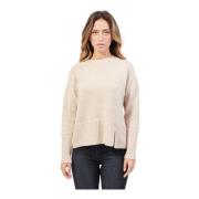 Beige Trui met Ronde Hals Gerry Weber , Beige , Dames