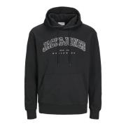 Colorblock Hoodie met Pigment Print Jack & Jones , Black , Heren