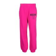 Paarse Katoenen Casual Activewear Broek Moschino , Purple , Dames