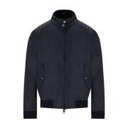 Navy Blauwe Gewaxte Katoenen Jas Baracuta , Blue , Heren