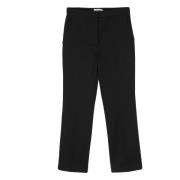 Zwarte Katoenen Casual Broek Calvin Klein , Black , Dames