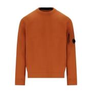 Oranje Diagonaal Verhoogd Fleece Sweatshirt C.p. Company , Orange , He...