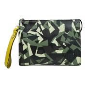 Pre-owned Leather clutches Fendi Vintage , Green , Heren