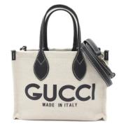 Pre-owned Canvas totes Gucci Vintage , Beige , Dames