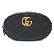 Pre-owned Leather shoulder-bags Gucci Vintage , Black , Dames