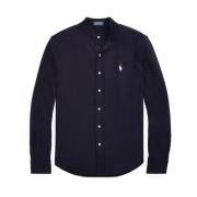 Blauwe Lange Mouw Gebreid Shirt Polo Ralph Lauren , Blue , Heren