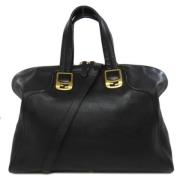 Pre-owned Leather totes Fendi Vintage , Black , Dames