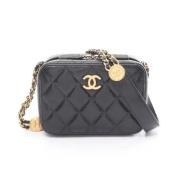 Pre-owned Leather crossbody-bags Chanel Vintage , Black , Dames