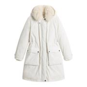 Arctic Parka met Afneembare Capuchon Woolrich , White , Dames