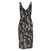 Multicolor Midi Jurk Bellflower Slip Jurk Vince , Black , Dames