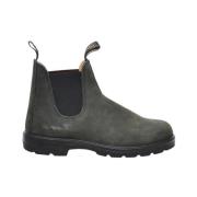 Zwarte Grijze Leren Beatles Laarzen Blundstone , Black , Dames