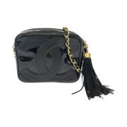 Pre-owned Leather chanel-bags Chanel Vintage , Black , Dames