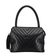 Pre-owned Leather handbags Chanel Vintage , Black , Dames