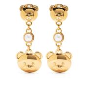 Casual Gouden Oorbellen Moschino , Yellow , Dames