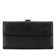 Pre-owned Leather wallets Chanel Vintage , Black , Dames