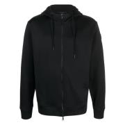 Casual Zwarte Full Zip Hoodie Paul & Shark , Black , Heren