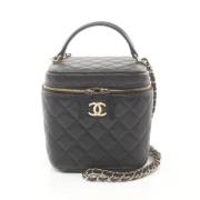 Pre-owned Leather chanel-bags Chanel Vintage , Black , Dames