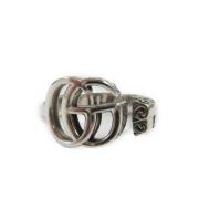 Pre-owned Metal rings Gucci Vintage , Gray , Dames