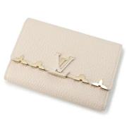 Pre-owned Leather wallets Louis Vuitton Vintage , Beige , Dames