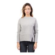 Zilveren Trui met Ronde Hals Gerry Weber , Gray , Dames