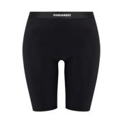 Zwarte Logo Cropped Leggings Dsquared2 , Black , Dames