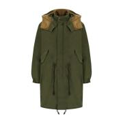 Groene Mods Casual Parka met capuchon Baracuta , Green , Heren