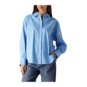 Blauwe Katoenen Blouse voor Vrouwen Copenhagen Muse , Blue , Dames