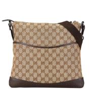 Pre-owned Canvas crossbody-bags Gucci Vintage , Beige , Dames