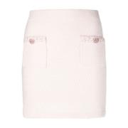 Elegante Roze Gebreide Minirok Self Portrait , Pink , Dames