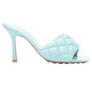 Pre-owned Leather heels Bottega Veneta Vintage , Blue , Dames