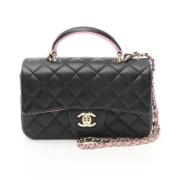 Pre-owned Leather chanel-bags Chanel Vintage , Black , Dames