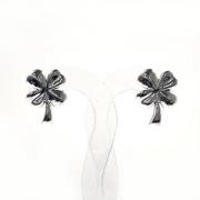 Pre-owned Metal earrings Chanel Vintage , Gray , Dames