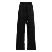 Jovonie broek met wijde pijpen Ralph Lauren , Black , Dames