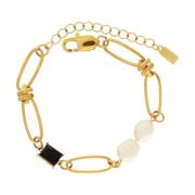 Elegant Waterdicht CZ & Parel Armband Dansk Copenhagen , Yellow , Dame...